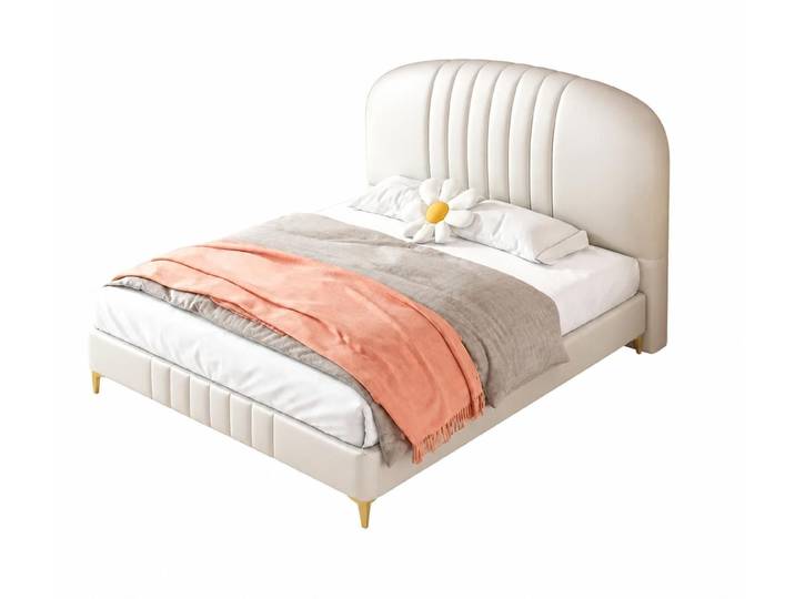 JVmoebel Kinderbett Weißes Kinder- und Jugendbett weich modern Kindermöbel hohe Qualität, Made in Europa