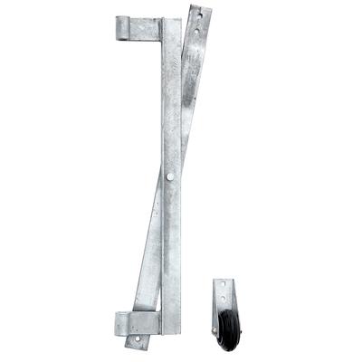 Torbeschlag ALBERTS "Hebetorbeschlag", silber (silberfarben), B:13,8cm H:9,35cm T:70cm, Stahl, Beschläge, für Holztore und unebene Geländeverläufe