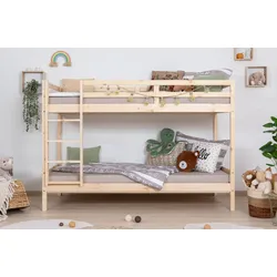 TiCAA Etagenbett Stockbett Rene Kiefer massiv Natur