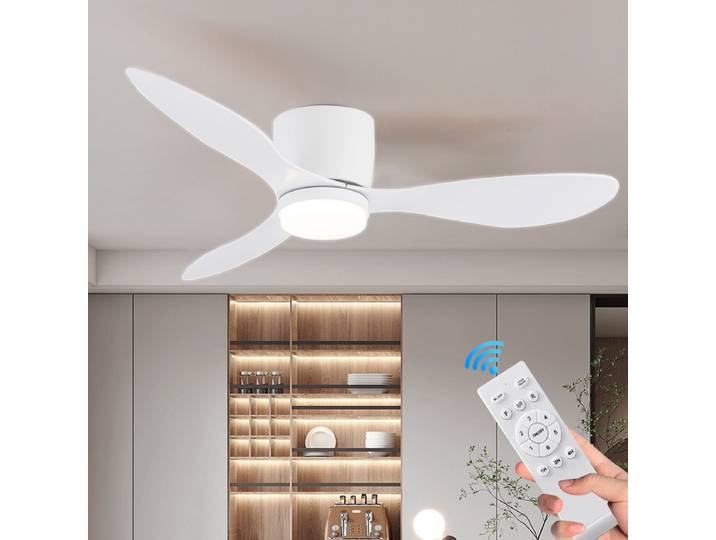 IRALAN moderne ventilateur de plafond lumière hiver et été double Mode silencieux moteur à courant continu décoration de la maison pour chambre salon