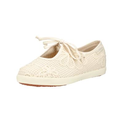 Schnürschuh SUPERGA "Superga Halbschuhe Textil", Damen, Gr. 41, beige, Textil, Schuhe Schnürschuh