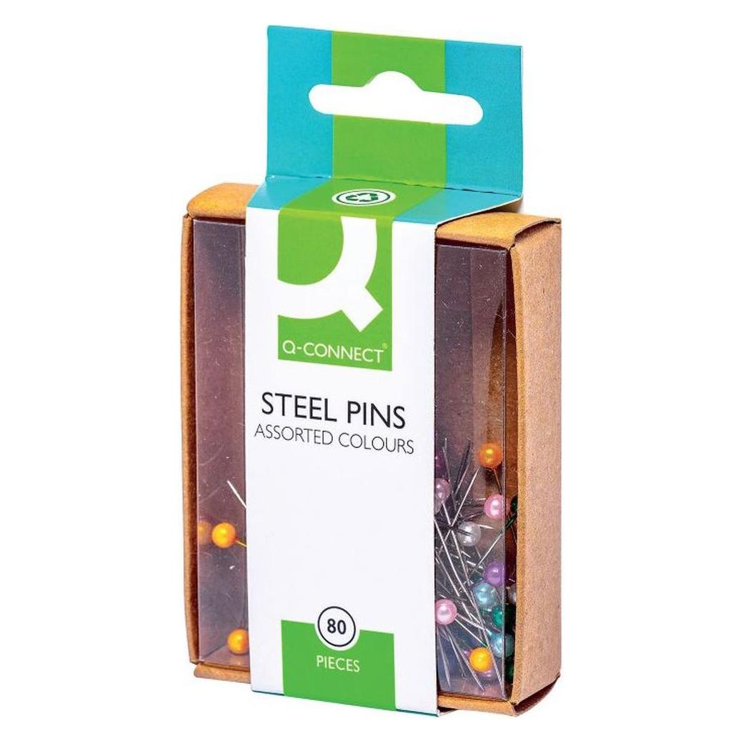 Q-Connect Glaskopfstecknadeln (30 mm) (KF02038)