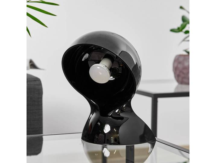 Artemide Fensterbank Tischlampe Dalù, schwarz, für Wohn- / Esszimmer, Kunststoff, Design