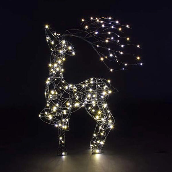 Noma 66cm Spun Acrylic Tatton Standing Stag With Branch Antlers