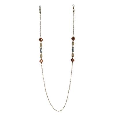 Collierkettchen STEUER "Brillenkette", gelb, Halsketten, Damen, 71cm, Metall, L: 71, glänzend