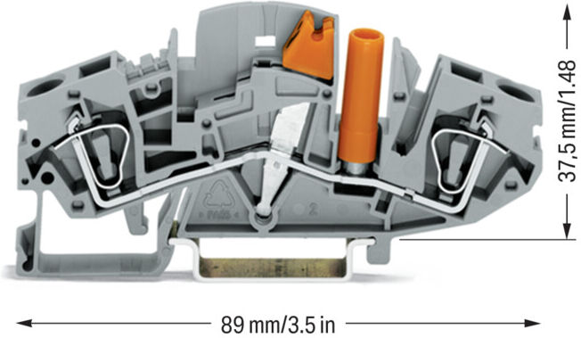 WAGO Bornier de séparation 2 conducteurs 282-811 orange 6 mm² (282-811)