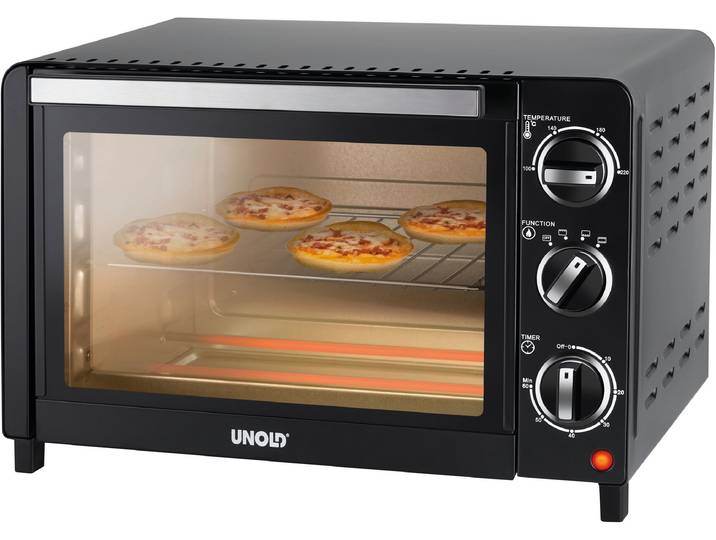 UNOLD Minibackofen 68875 OFEN Allround , schwarz, B:42,8cm H:28,7cm T:31cm, Minibacköfen, Minibackofen