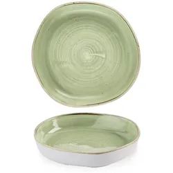 Churchill1795 Churchill Stonecast Schale Organic mit erhöhtem Rand 23 cm, Sage Green