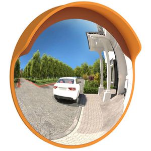 vidaXL Verkehrsspiegel 153081, orange, Ø 30cm, Kunststoff, für Außenbereich