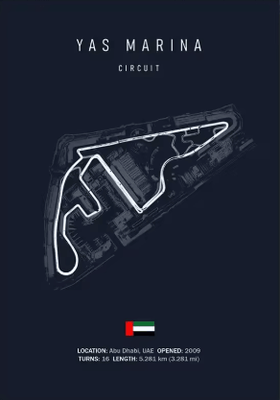 Inspire Picks F1 Circuit Wall Art Set Nurburgring Monza & Silverstone Race Track Canvas Prints 21 30x40cm Unframe
