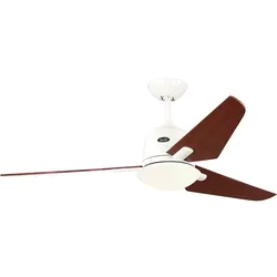 Eco Aviatos 132, Ventilator in Weiß und Kirsche mit Licht, CasaFan