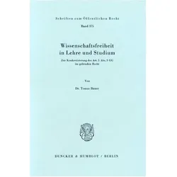 Wissenschaftsfreiheit in Lehre und Studium., Fachbücher von Tomas Bauer