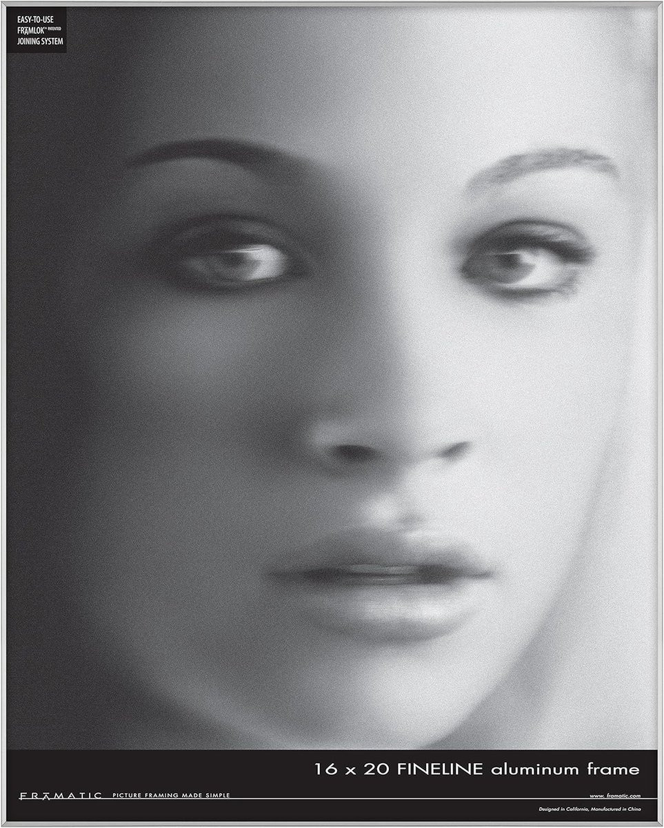Aluminium Fotolijst Zwart - Posterframe Wanddecoratie - 16x20 Inch