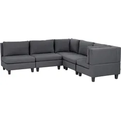 ECKFSOFA Modul 5-Sitzer linksseitig Dunkelgrau Stoff Unstad