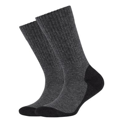 Funktionssocken CAMANO "function", Jungen, Gr. 23-26, grau (anthrazit, meliert), Materialmix, metallisierte Fasern, normal, Socken Sportsocken, mit verstärkten Belastungszonen an Ferse und Spitze