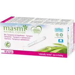 Bio Tampons Light Mini + Applikator 100% Bw Masmi 18 ST