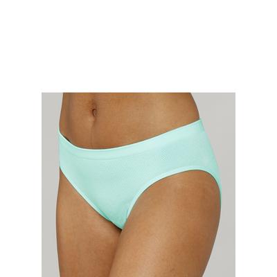 Slip LASCANA, Damen, Gr. 40/42, blau (air), Jersey, Obermaterial: 58% Baumwolle, 39% Polyamid, 3% Elasthan, figurbetont, Unterhosen Slip