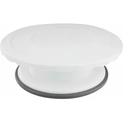 Dr. Oetker Dekorierdrehscheibe Ø27,5x9 cm, Cake Design Utensilien, Weiss, Grau
