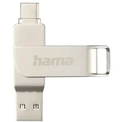 Hama USB-Stick »C-Rotate Pro« 256 GB silber, 1.4x6.22x0.89 cm