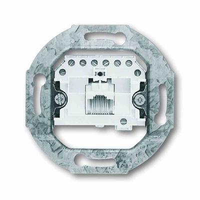 Busch-Jaeger Anschlussdose, Cat3, Unterputz, 1xRJ45 8(8), RAL9010, weiß, Schraube