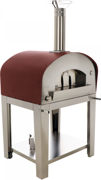 Seven Italy Eros Rosso - Forno a gas da esterno con carrello