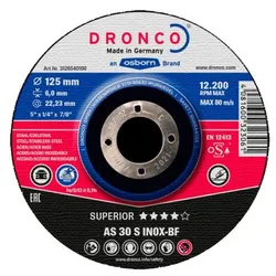 Dronco | Osborn Dronco Schruppschleifscheiben für Edelstahl / Stahl Ø 230 mm