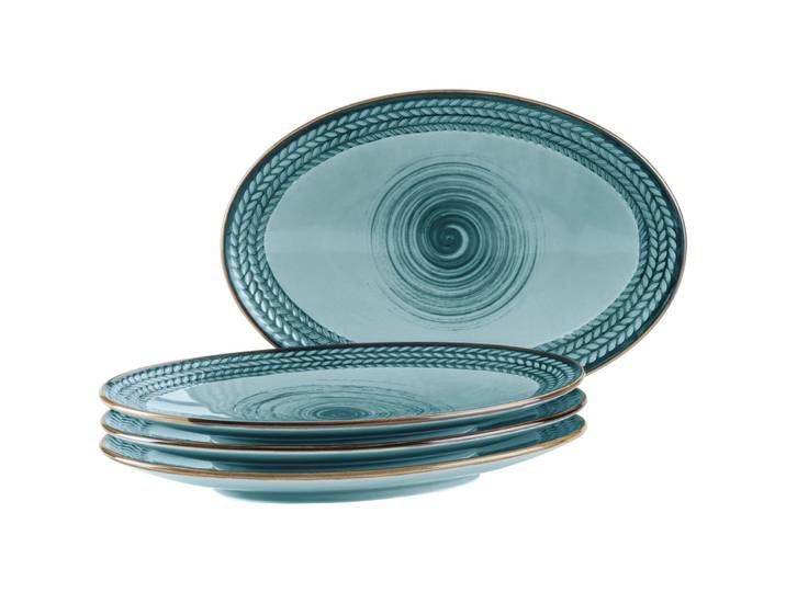 MÄSER Platten-Set Prospero Blau Porzellan 4 Stk - Platten-Set