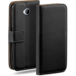 moex Book Case für HTC One M7 Klapphülle mit Kartenfach