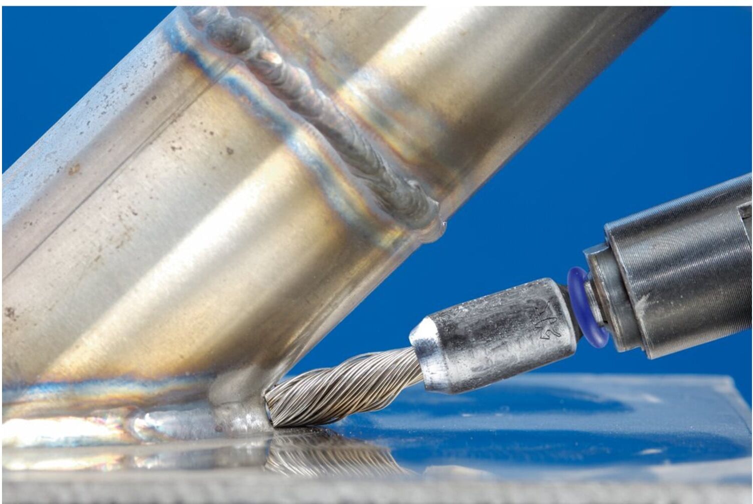 PFERD TOOLS SINGLETWIST INOX-TOTAL Pinselbürste gezopft PBGSIT Ø10mm Schaft-Ø6 mm Edelstahl-Draht-Ø0,35 (43200107)