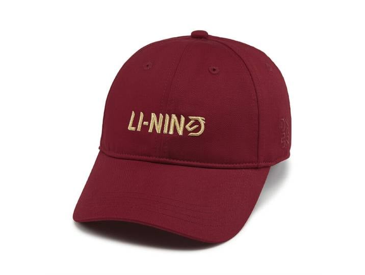 LI-NING Casquette de baseball rouge foncé F