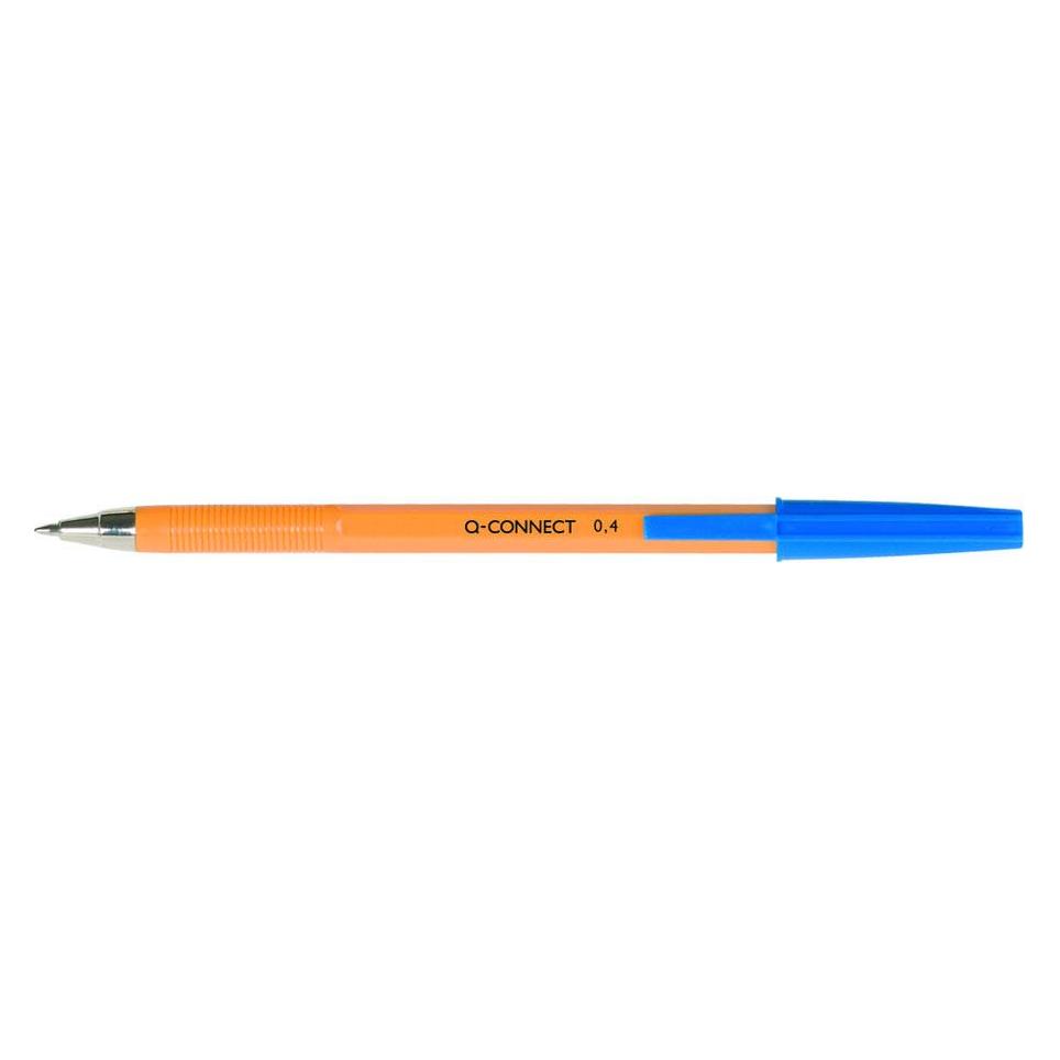 Q-Connect Kugelschreiber mit auswechselbarer Mine 0,4 mm (Linie), Anhänger, blau (1x) (47273589)