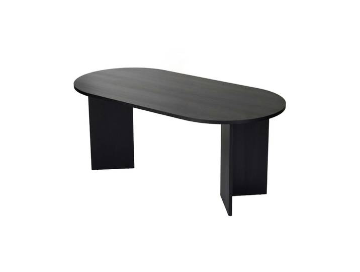 Table à manger ovale 180 cm noire