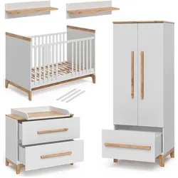 VitaliSpa, Komplett-Babyzimmer, Malia (Babybett, Kinderkleiderschrank, Wickelkommode)
