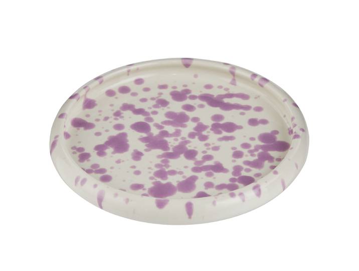 Assiettes à apéritif BOOGY SPLASH 12 x 2 x 12cm Mauve/Lilas