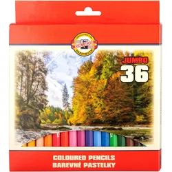 Koh-i-Noor, Malstifte, Omega Jumbo Bleistifte 36 Farben (377955) (36x)