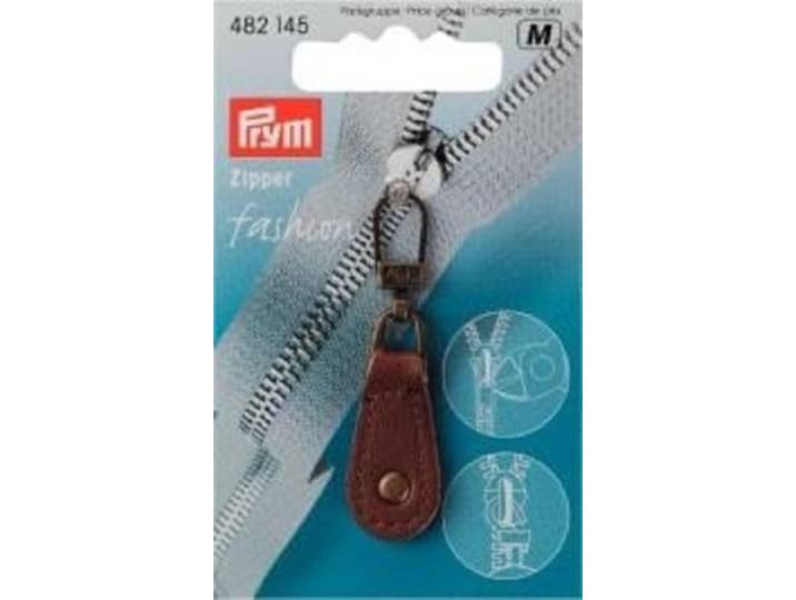Prym - Prym lederen bruine rits - 1 Stuk