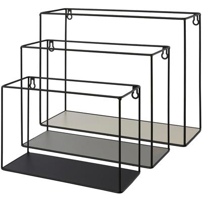Deko-Wandregal CREATIV HOME "Wandregal", schwarz (bunt), B:40cm H:30cm T:13cm, Regale