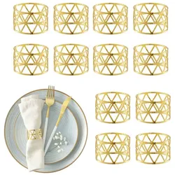 Relaxdays 48x Serviettenringe, gold Gold
