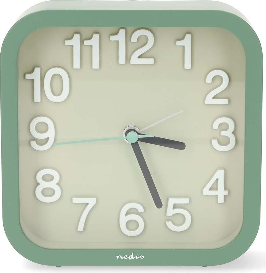 Nedis analoge wekker met snooze-functie, groen