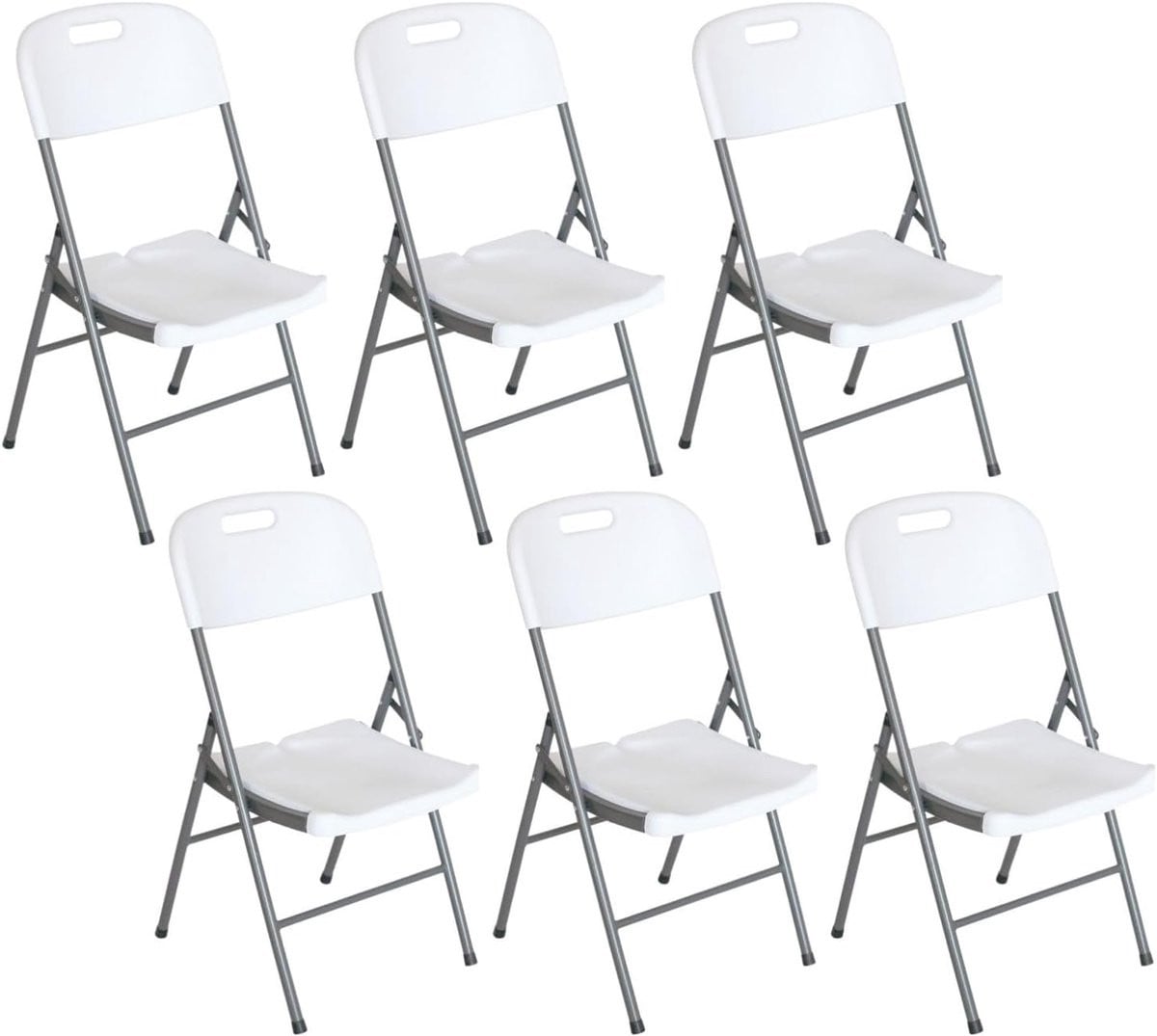 Set van 6 opvouwbare klapstoelen met handvat voor keuken, eetkamer of tuin