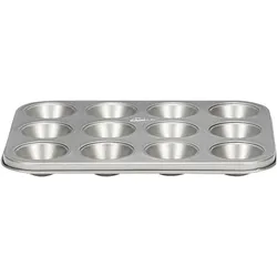 Patisse Silver-Top Mini-Muffin-Form 12 Fächer, Backform, Silber