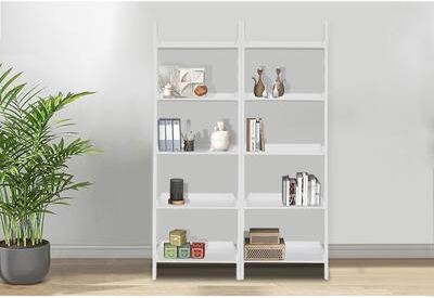 International Concepts Solid Wood Lean-to 5-tier Shelf Unit Set (Set of 2)