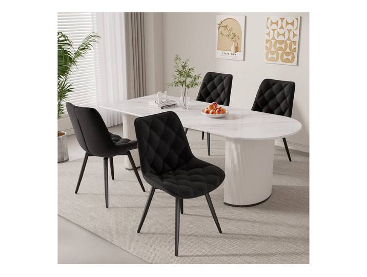 HawthyHome Esszimmerstuhl 2er-Set 360° Drehbar – Moderner Polsterstuhl für Wohnzimmer, Küche (4 St), 360° Drehbar