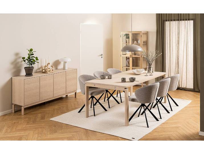 Table extensible 200 x 75 x 100cm Marron