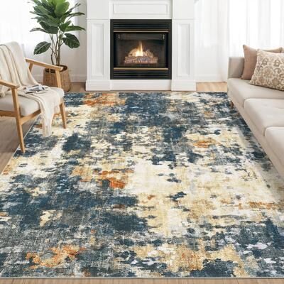 Garvee Modern Rustic Abstract Washable Rug