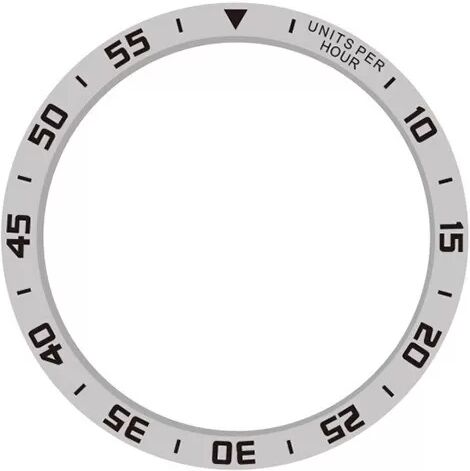 INF Silberner & Schwarzer Lünettenring - 45mm Edelstahl Kompatibel mit Samsung Watch5 Pro