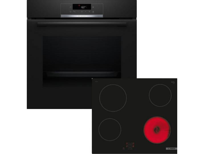 BOSCH Backofen-Set 4 HBA571BB3, mit nachrüstbar, AutoPilot, Halogen-Innenbeleuchtung