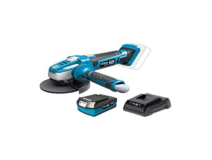 KIT AMOLADORA 20V CON 1 BATERIA 4.0A Y CARGADOR 08772. 28\,9x23\,9cm KOMA TOOLS PRO SERIES BATTERY