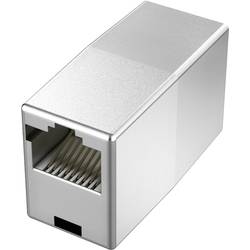 Hama RJ45-Kupplung Netzwerk Adapter CAT 5e [1x RJ45-Buchse - 1x ] 0 mm Silber 00200326