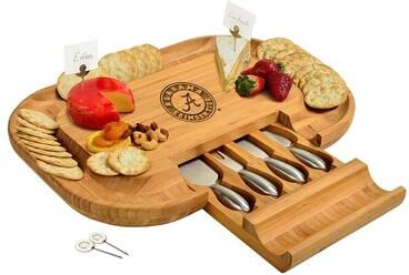 Picnic at Ascot NCAA Alabama Crimson Tide Bamboo Cheese & Charcuterie Board